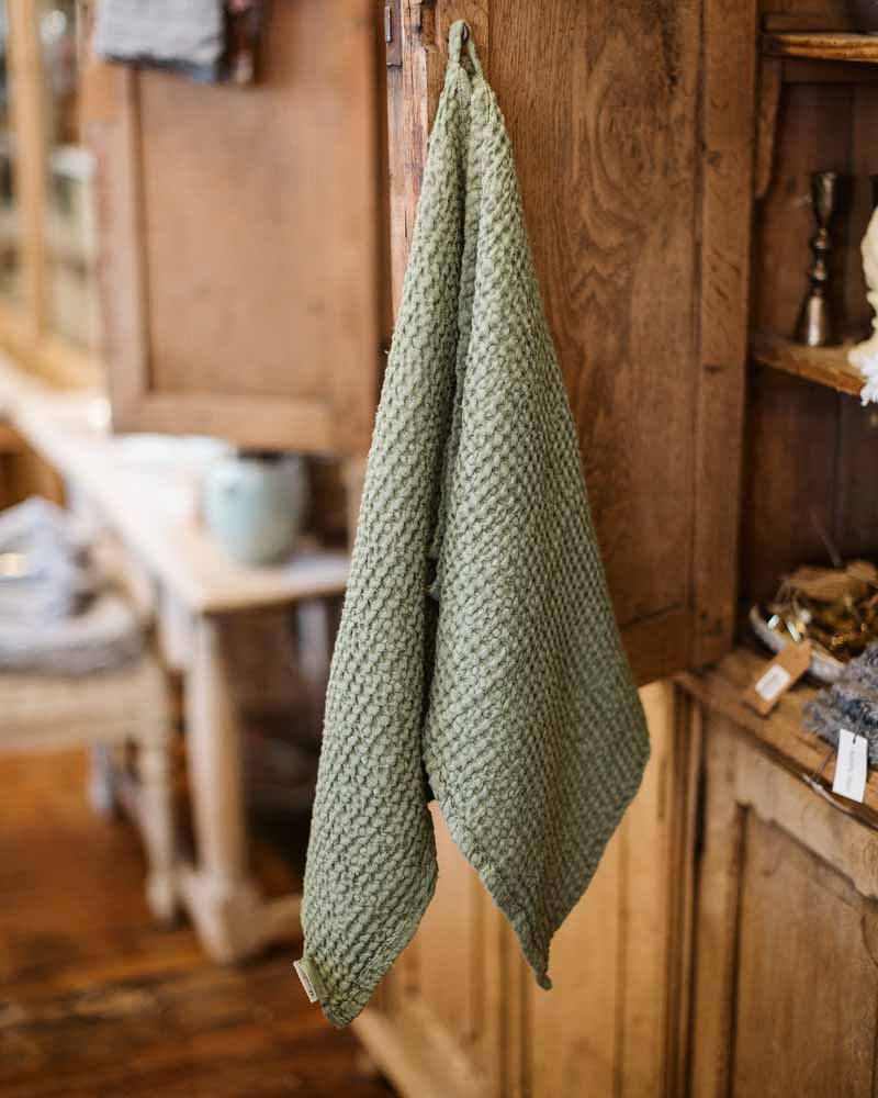 Waffle Kitchen Towel - Forest Green