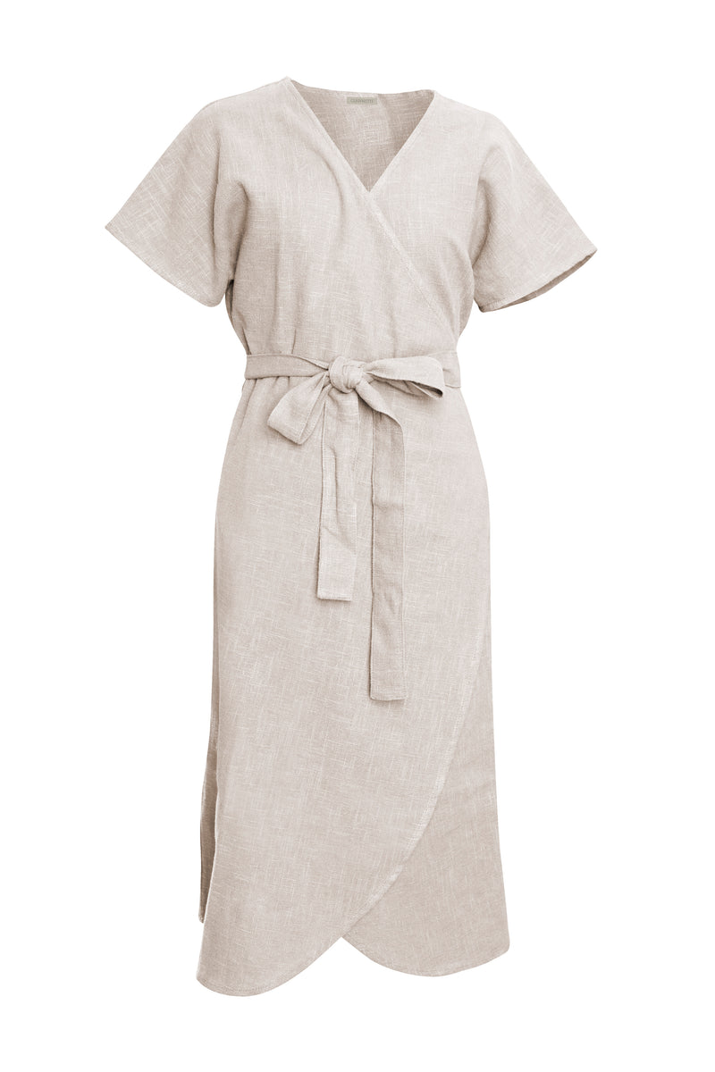 Theory Livwilth_Brookview Wool- Linen Wrap Dress size 6 store