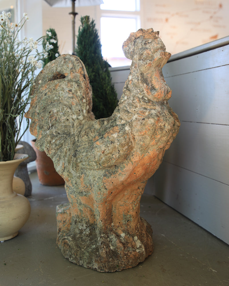 Large Antique Stone Rooster