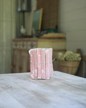 Antique Pink Paper Book Set