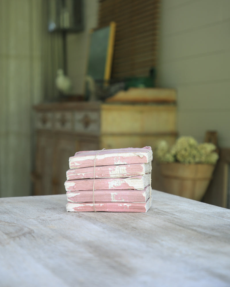 Antique Pink Paper Book Set