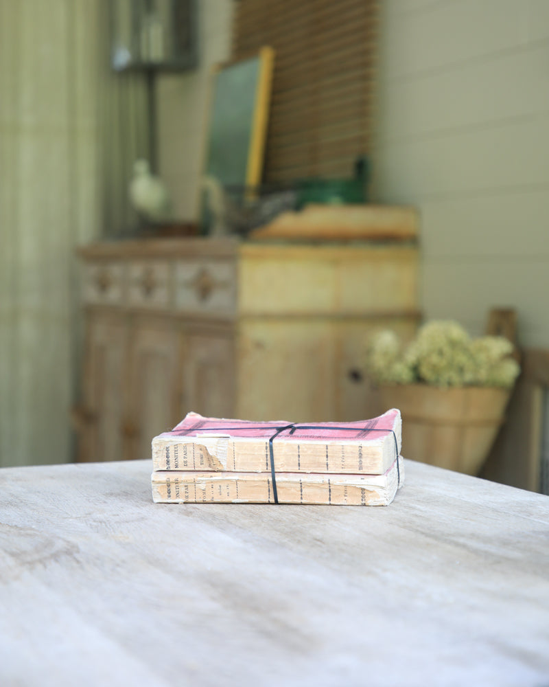 Antique Pink Paper Book Set