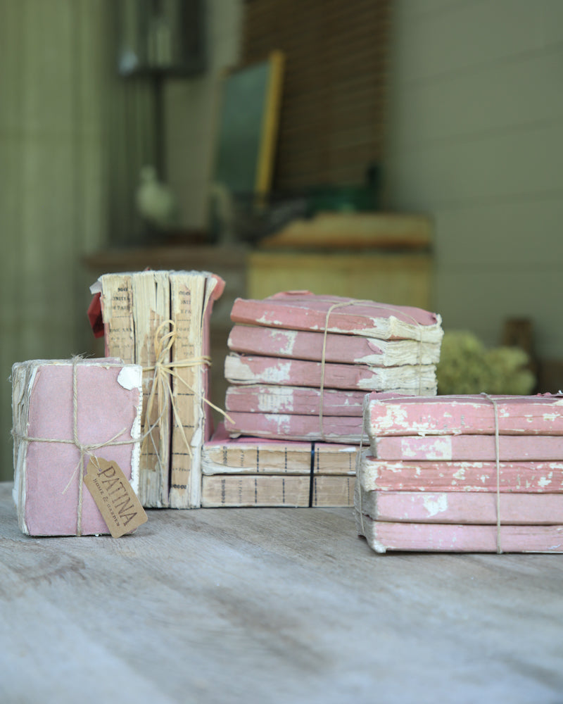 Antique Pink Paper Book Set