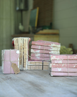 Antique Pink Paper Book Set