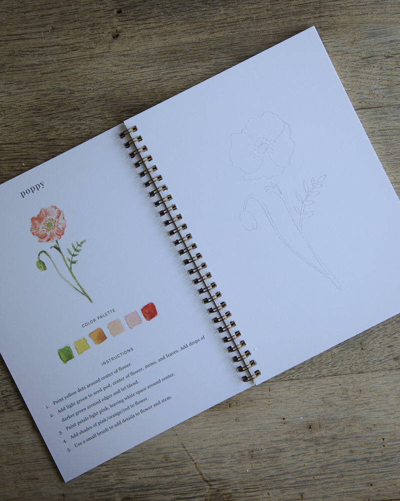 Flowers Watercolor Workbook