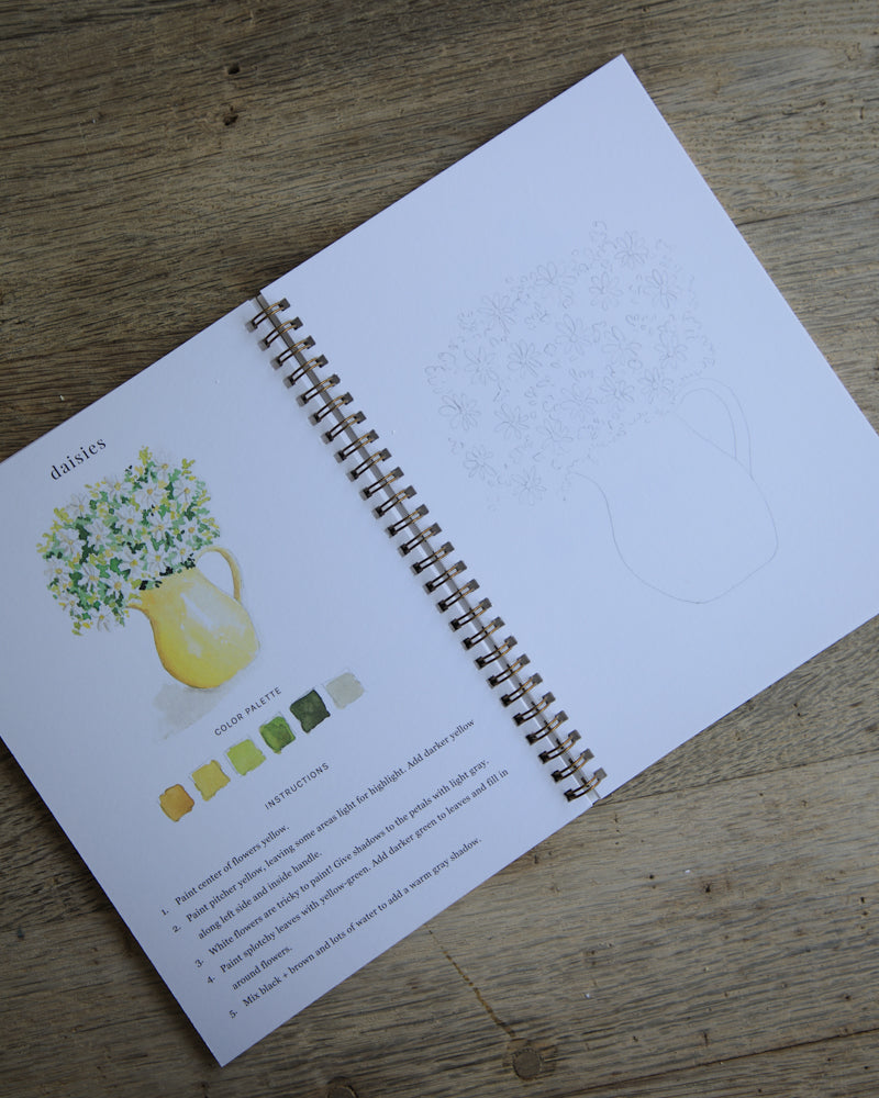 Flowers Watercolor Workbook