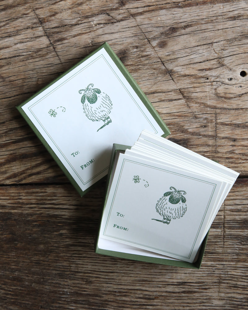 Patina Sheep Boxed Label Set & Gift Tag Bundle