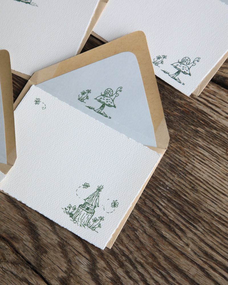 Patina Small Cards with Envelope, Set of 4