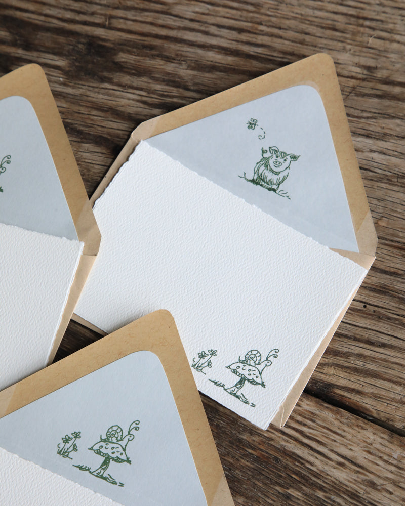 Patina Small Cards with Envelope, Set of 4
