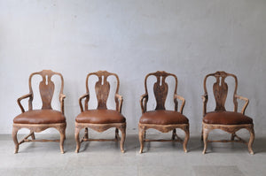 4 Rococo Armchairs