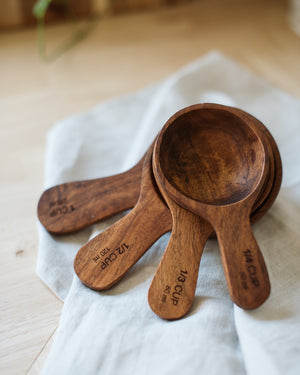 Wood Measuring Spoons (Set of 4) – KATE MARKER HOME