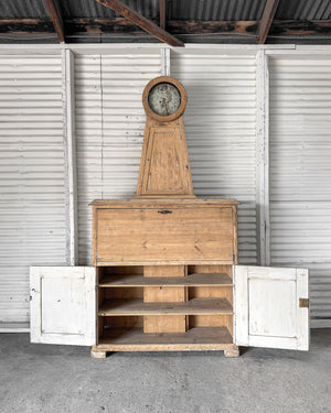 Swedish Secretaire with Clock