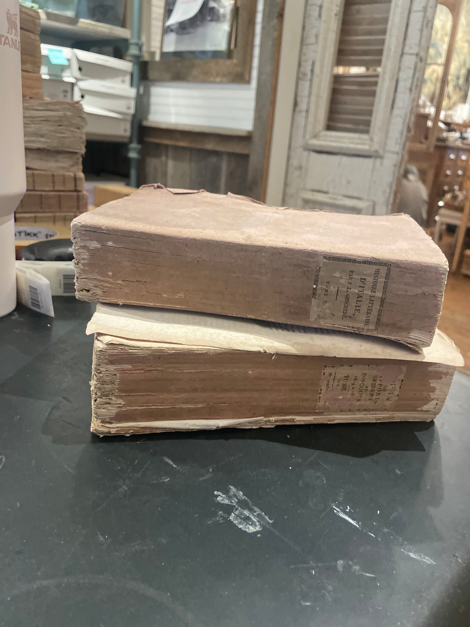 Antique Large Pink Books, Various Styles