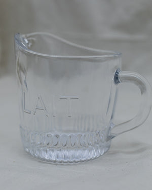 Depression Glass Creamer "Lait"