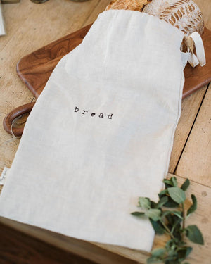 Printed Linen Bread Bag