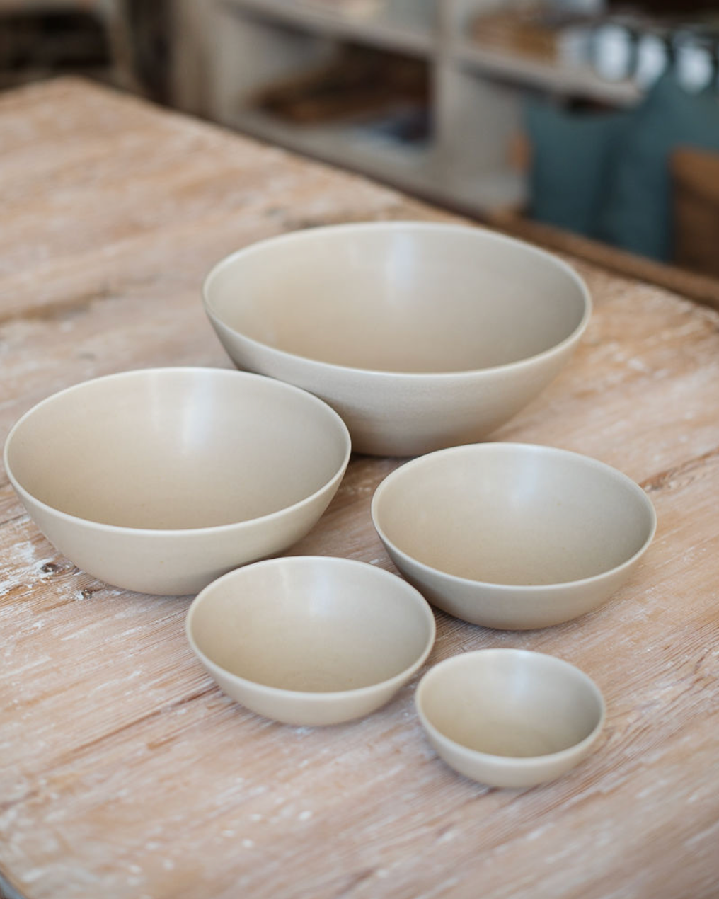 Ceramic Flared Bowl in Sand