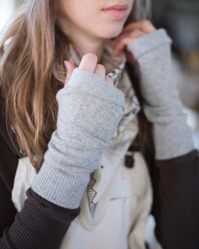 Pure Cashmere Fingerless Gloves