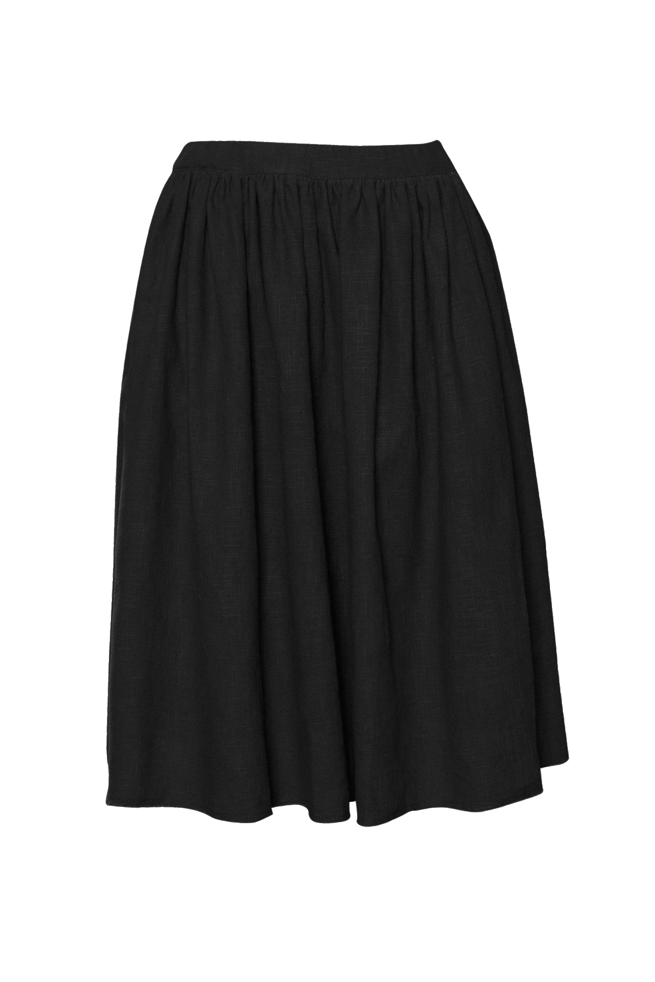 Black Raw Edge Linen Skirt - GIANNETTI