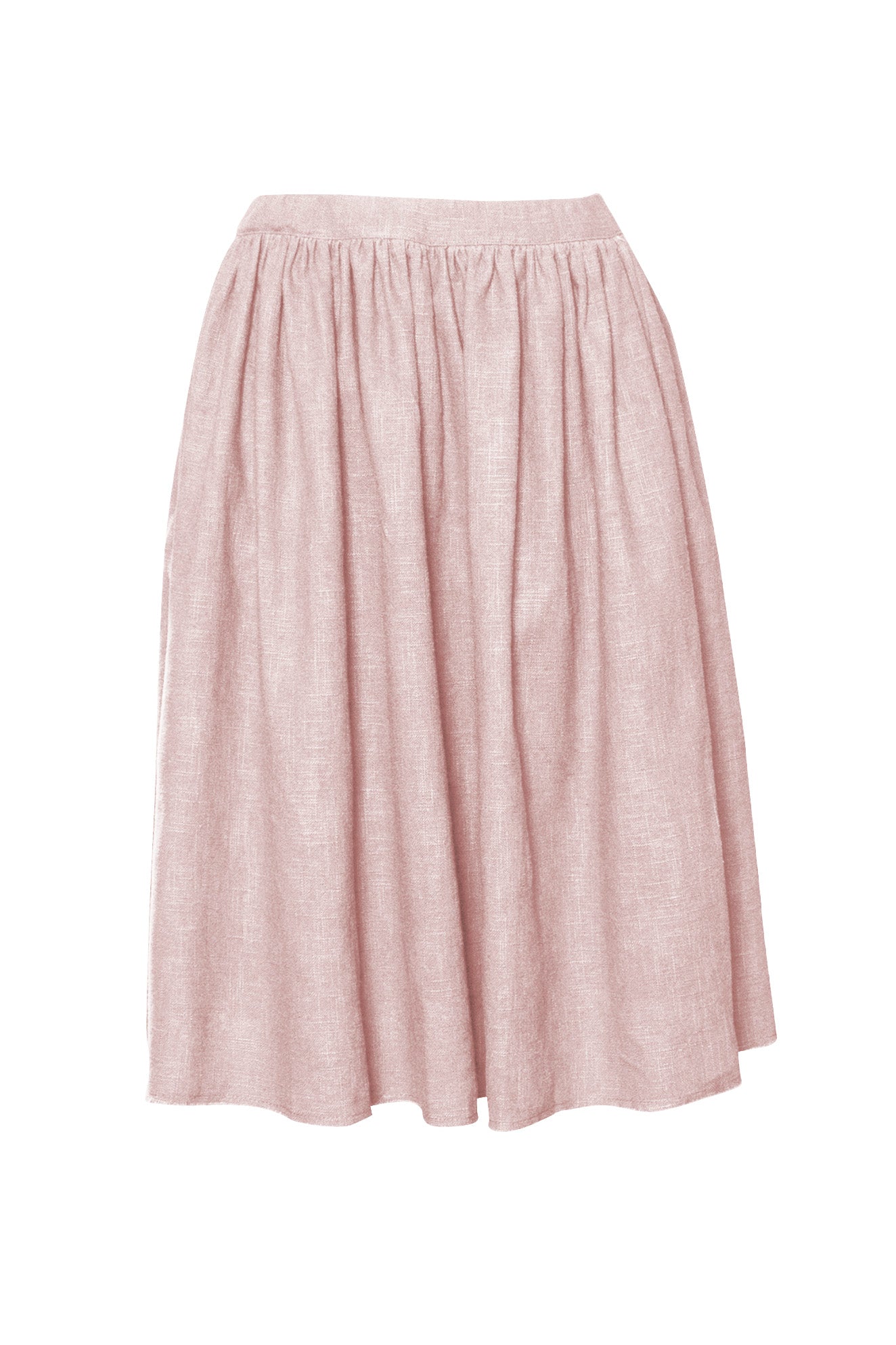Blush  Raw Edge Linen Skirt - GIANNETTI