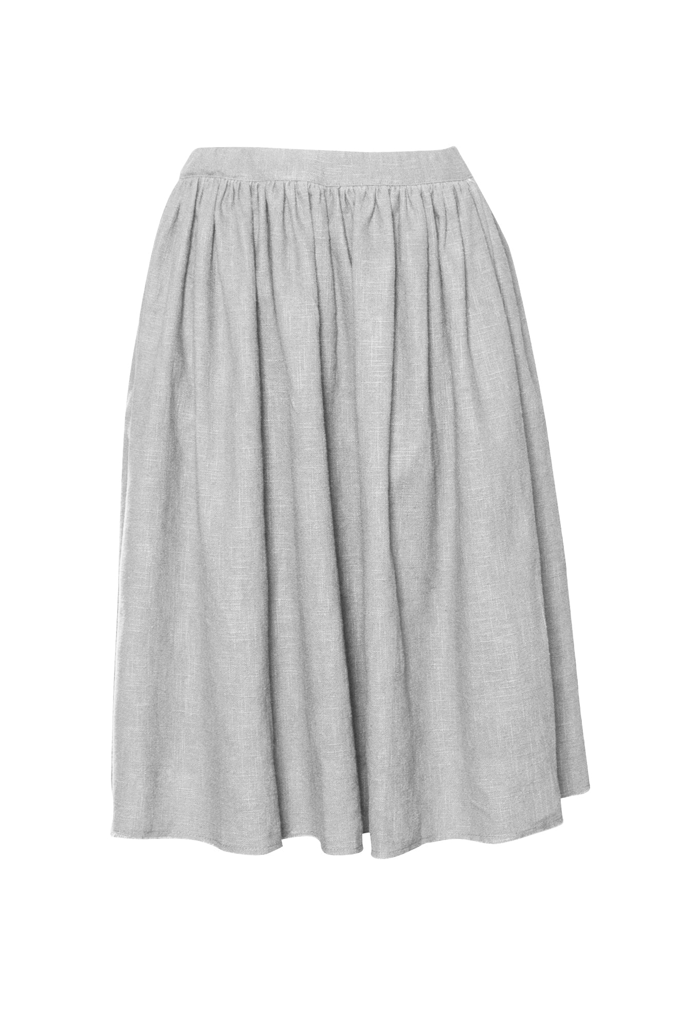 Silver Raw Edge Linen Skirt - GIANNETTI