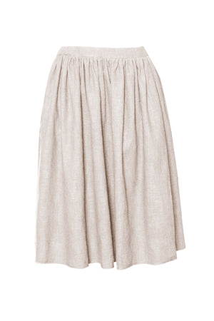 Natural Raw Edge Linen Skirt - GIANNETTI