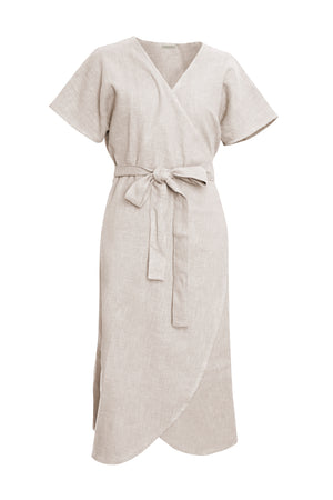 Natural Linen Wrap Dress Patina Home & Garden Natural Linen Wrap Dress Patina Home & Garden